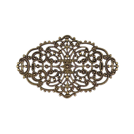 Elegant Dapt Filigree, European made Antiqued Brass