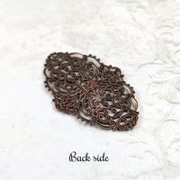 Elegant Dapt Filigree, European made Antiqued Copper-Plated Brass