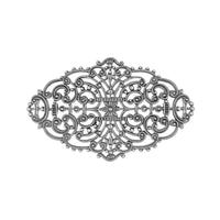 Elegant Dapt Filigree, European made Antiqued Silver-Plated Brass