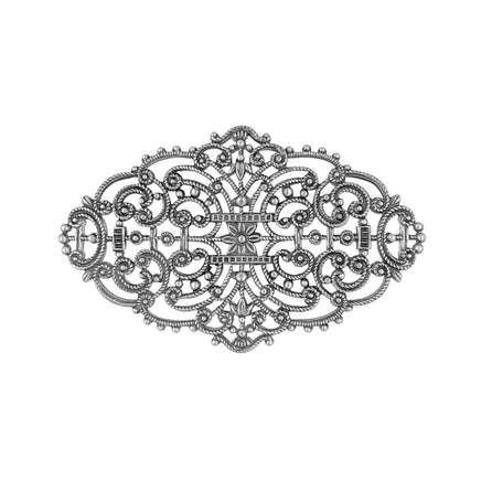 Elegant Dapt Filigree, European made Antiqued Silver-Plated Brass