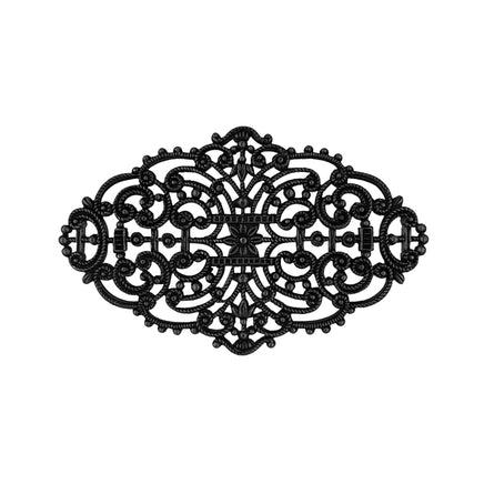 Elegant Dapt Filigree, European made Black Brass