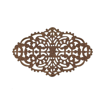 Elegant Dapt Filigree, European made Raw Brass