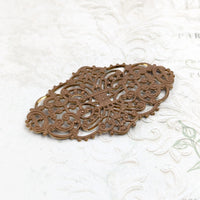 Elegant Dapt Filigree, European made Raw Brass