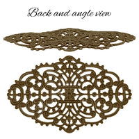 Elegant Dapt Filigree, European made Raw Brass