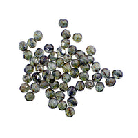 Czech Glass Beads - 6mm Fire Polished - Lumi Transparent Green Luster