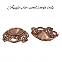 Setting - Filigree - for 18x13mm Oval Fully Faceted - Antiqued Copper