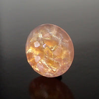 Handmade Czech Glass Flat-Back Stones - 16mm Round - Peach Opal