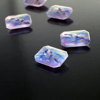 Handmade Czech Glass Stone - 18x13mm Octagon  - Multi Purple Dragon's Breath