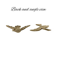 Setting - Small Bird for Tiny Rhinestones - Antiqued Brass