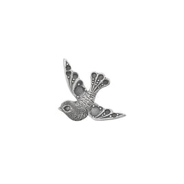 Setting - Small Bird for Tiny Rhinestones - Antiqued Silver