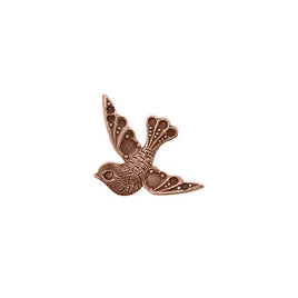 Setting - Small Bird for Tiny Rhinestones - Antiqued Copper