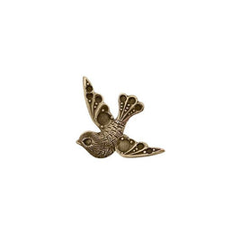 Setting - Small Bird for Tiny Rhinestones - Antiqued Brass