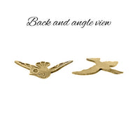 Setting - Small Bird for Tiny Rhinestones - Raw Brass