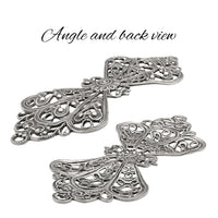 Victorian Bow Filigree - Antiqued Silver