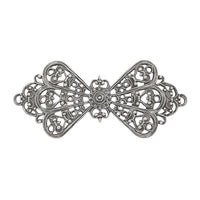 Bow Filigree - Antiqued Silver