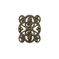 European Filigree Connectors - Antiqued Brass Ox Bracelet Links