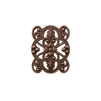 European Filigree Connectors - Antiqued Copper Ox Bracelet Links