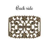 Filigree Ribbon Slide - Antiqued Brass Ox