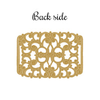 Filigree Ribbon Slide - Raw Brass