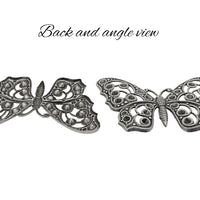 Setting - Filigree Butterfly for Chatons Large- Antiqued Silver