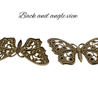 Setting - Filigree Butterfly for Chatons Large- Antiqued Brass