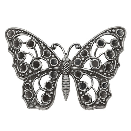 Setting - Filigree Butterfly for Chatons Large- Antiqued Silver