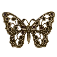 Setting - Filigree Butterfly for Chatons Large- Antiqued Brass