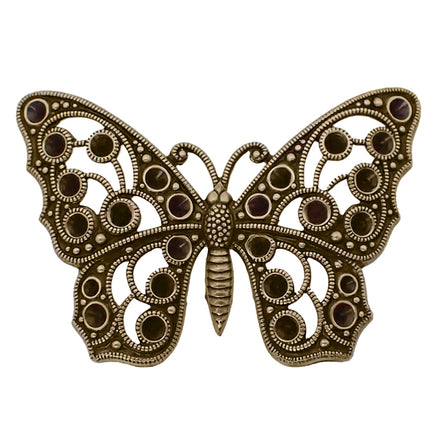 Setting - Filigree Butterfly for Chatons Large- Antiqued Brass