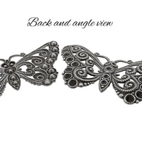 Setting - Filigree Butterfly for Chatons Medium - Antiqued Silver