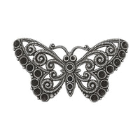 Setting - Filigree Butterfly for Chatons Medium - Antiqued Silver