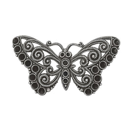 Setting - Filigree Butterfly for Chatons Medium - Antiqued Silver