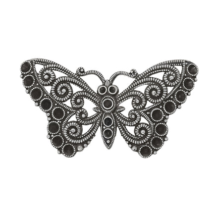 Setting - Filigree Butterfly for Chatons Medium - Antiqued Silver