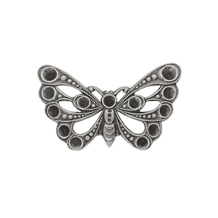 Setting - Filigree Butterfly for Chatons Small - Antiqued Silver