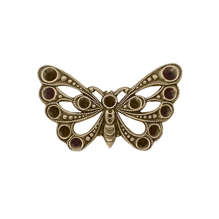 Setting - Filigree Butterfly for Chatons Small - Antiqued Brass