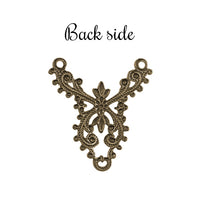 European Filigree Connectors - Antiqued Brass Ox 3-Way Links