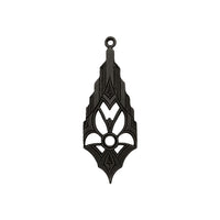 Setting - Pendant - for SS12 Round Flat Back Stones - Black Brass