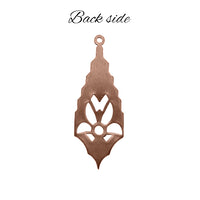 Setting - Pendant - for 5mm Round Flat Back Stones - Antiqued Copper