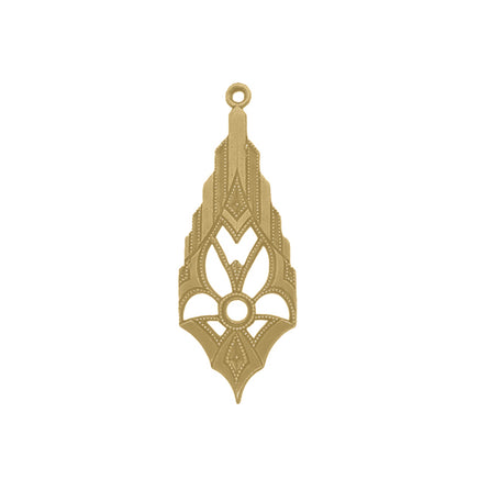 pendant drop art deco style with setting