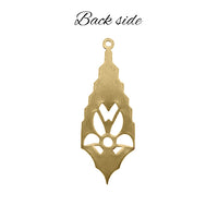 Setting - Pendant - for SS12 Round Flat Back Stones - Raw Brass