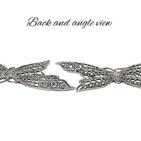 Large Butterfly - Antiqued Silver Plated Brass