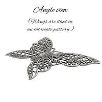 Large Butterfly - Antiqued Silver Plated Brass