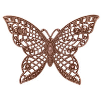 Large Butterfly - Antiqued Copper Plated Brass