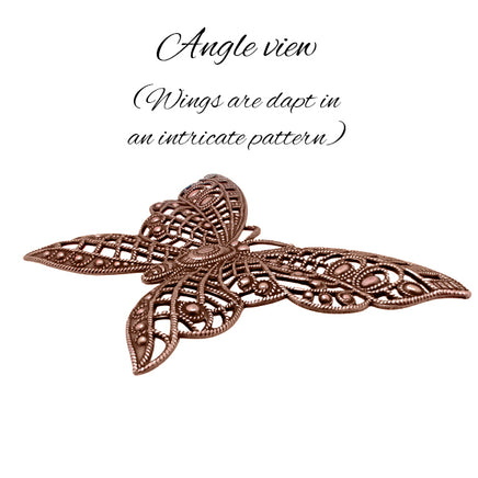 Large Butterfly - Antiqued Copper Plated Brass