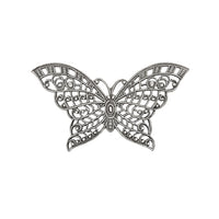 Butterfly Filigree - Medium - Antiqued Silver