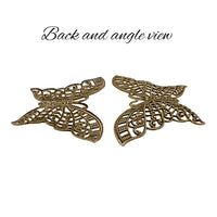 Butterfly Filigree - Medium - Antiqued Brass