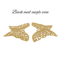 Butterfly Filigree - Medium - Raw Brass