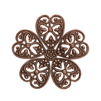 Lacy Dapt Flower Filigree, Antiqued Copper