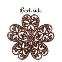 Lacy Dapt Flower Filigree, Antiqued Copper