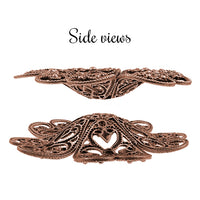 Lacy Dapt Flower Filigree, Antiqued Copper