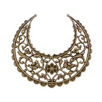 Large Crescent Hoop - Antiqued Brass